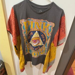 Pink Floyd Upcycled Graphic T-Shirt - Multicolor